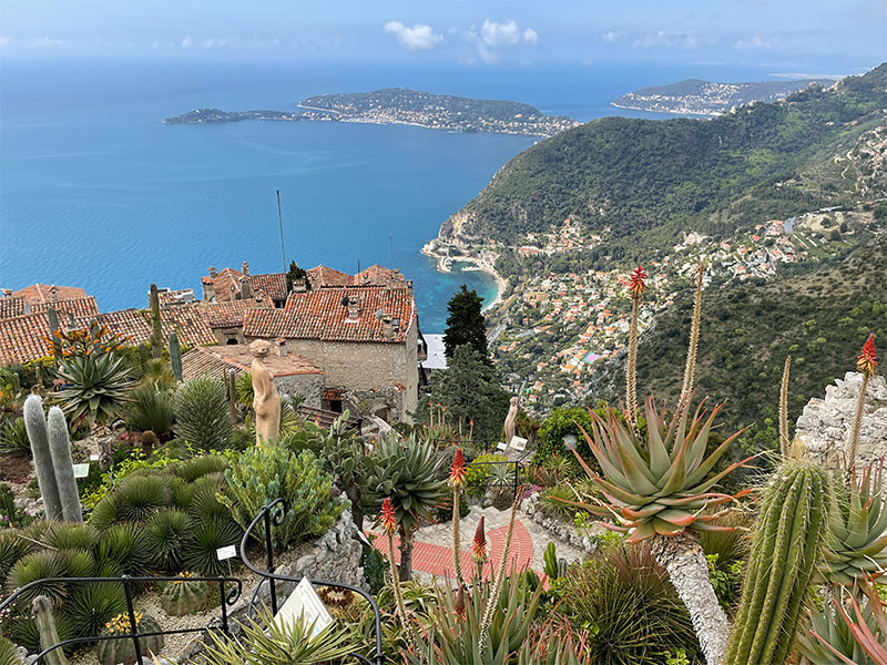 View from the gardens of Eze over the French Riviera
